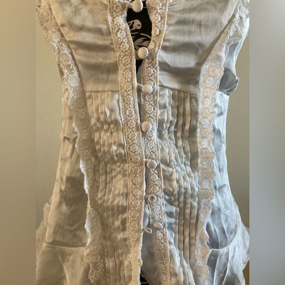 Paper tee Tanktop Lace Floral Formal Casual - Picture 6 of 7